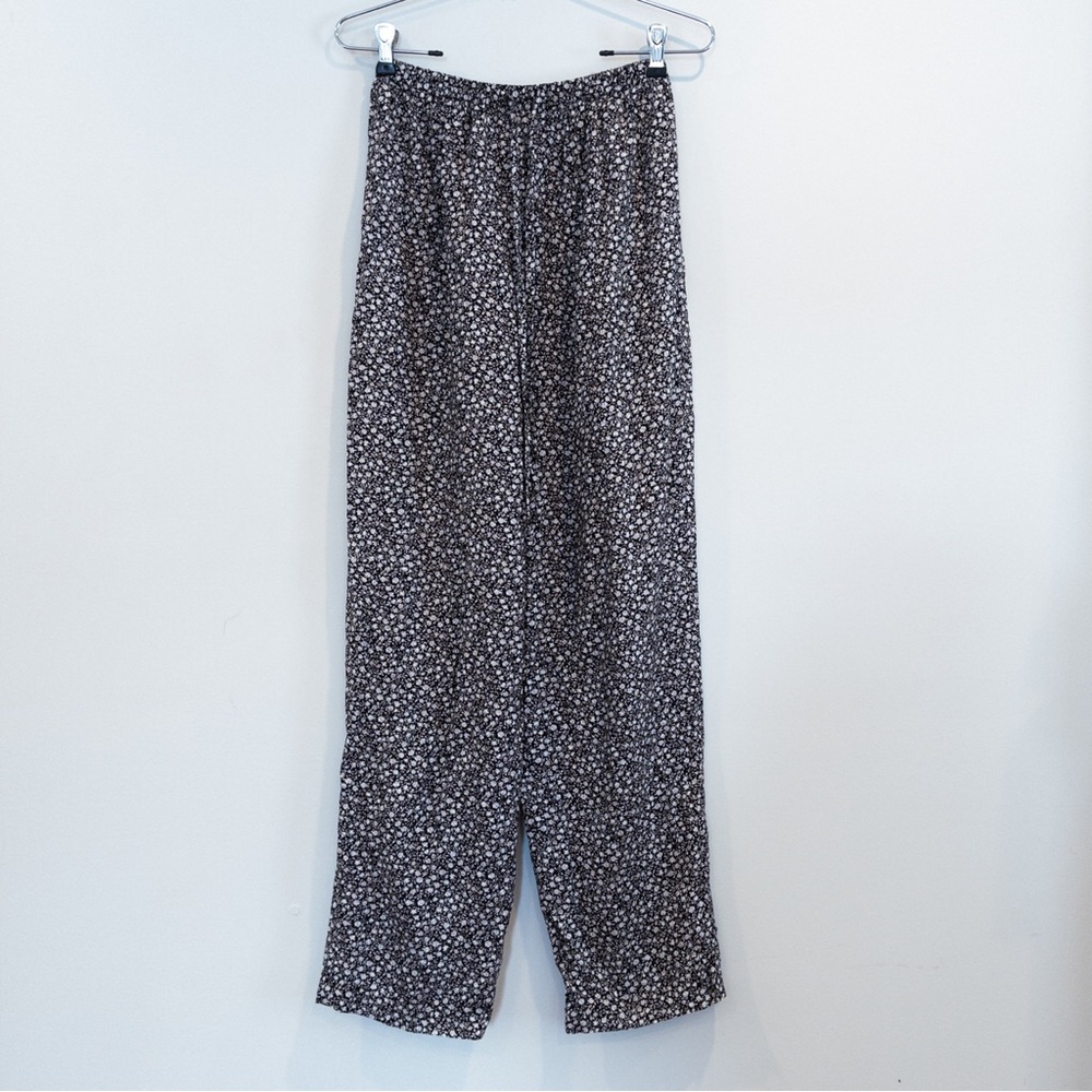 Vintage 1990's In Moda Ditsy Floral Print Rayon Pants Small Boho Fairy Festival